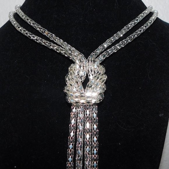 Vintage Jewelry - very long silver vintage necklace